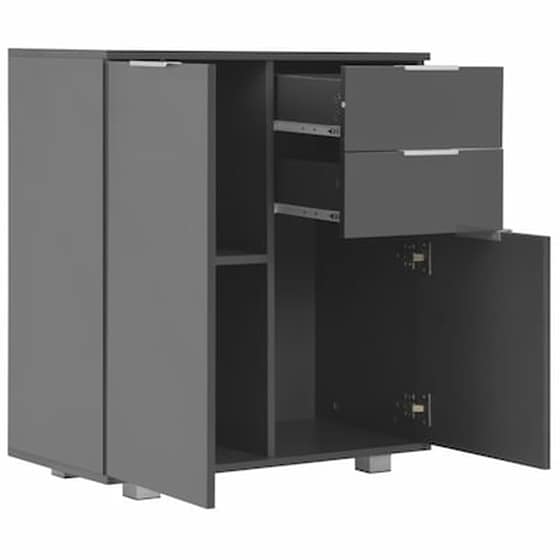 Έπιπλο Τηλεόρασης VidaXL από Μοριοσανίδα 71x35x76cm - Γκρι/Γυαλιστερό image 5