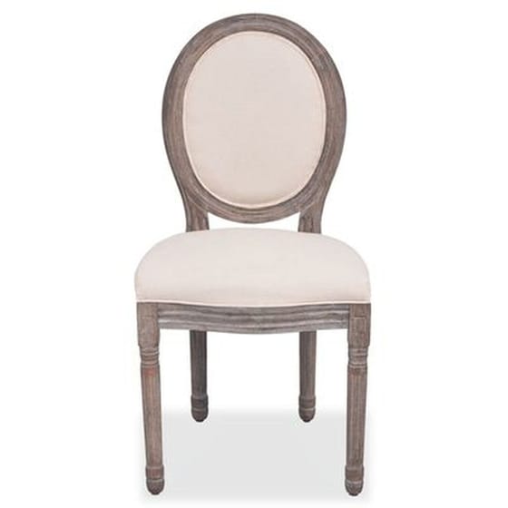 Καρέκλες Τραπεζαρίας Vidaxl Υφασμάτινες 4 Τμχ - Κρεμ image 1