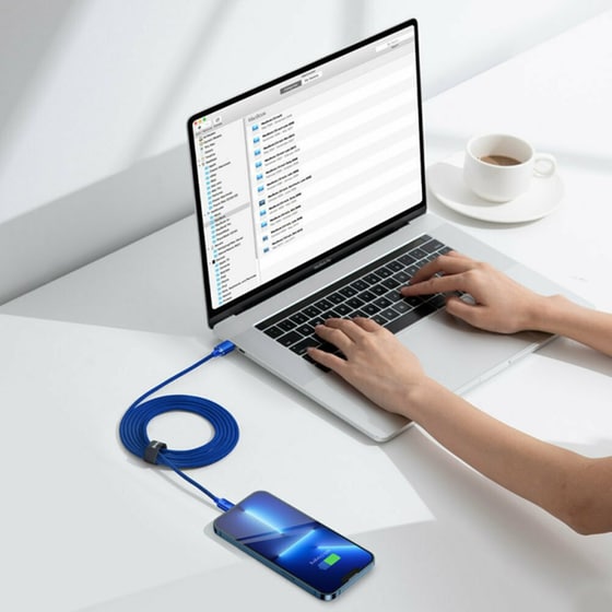 Καλώδιο δεδομένων Baseus Crystal Shine Series Usb-C to Lightning 20W 2m - Blue image 6