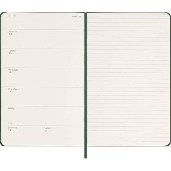 Ημερολόγιο Εβδομαδιαίο Moleskine 2025 12M Large Myrtle Green Hard image 4