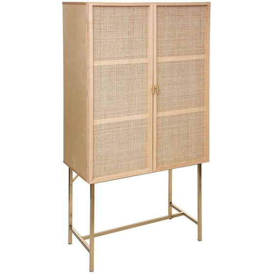 Ντουλάπι Δαπέδου Spitishop A-s Rayo Cabinet 179109 από MDF 80x41.7x165.3cm - Χρυσό image 0