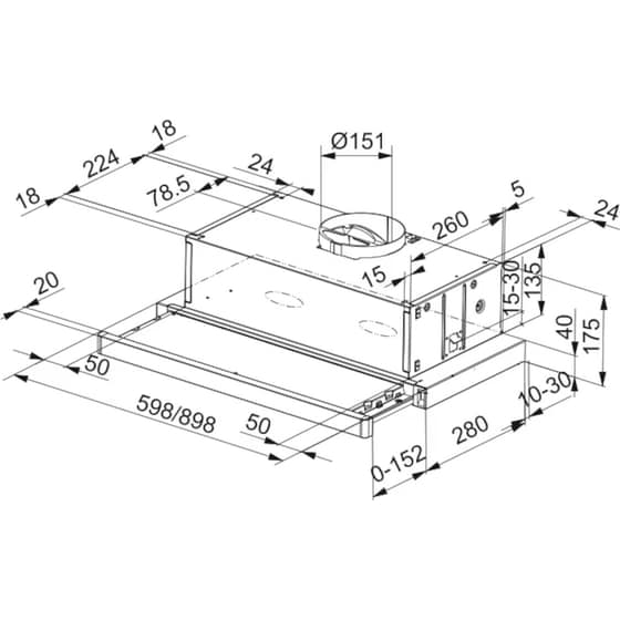 FRANKE NEW FLEX FTC 612 XS 60 cm Inox Απορροφητήρας Συρόμενος image 1