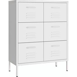 Συρταριέρα Γραφείου VidaXL από Ατσάλι 80x35x101.5 cm - Λευκό