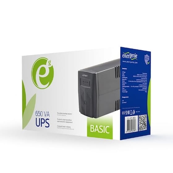 Energenie Ups 650va Sucko Sockets Black Eg-ups-b650 image 1