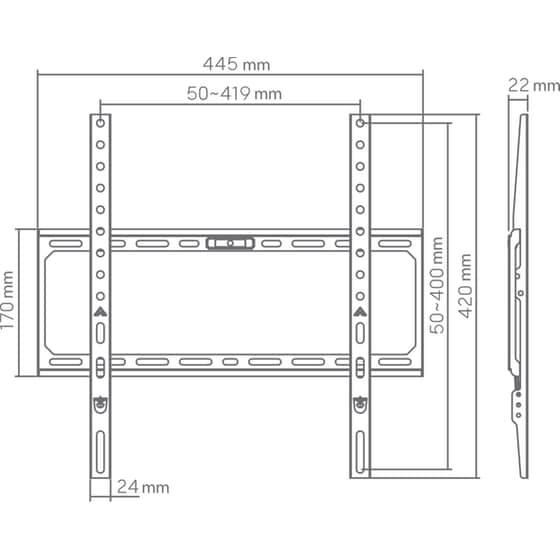 Βάση Τηλεόρασης Επιτοίχια Sbox Budget BL-3744F 32" - 75" έως 45 kg image 4