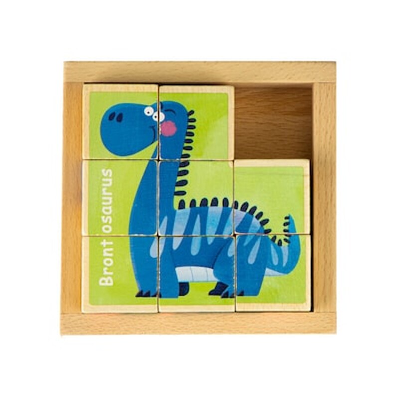 Ecotoys Εκπαιδευτικό Ξύλινα Παζλ Dino Δεινόσαυρος