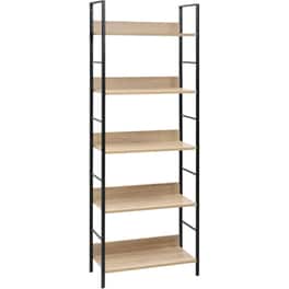 Ραφιέρα VidaXL από Ξύλο 60x27.6x158.5 cm - Μπεζ/Μαύρο