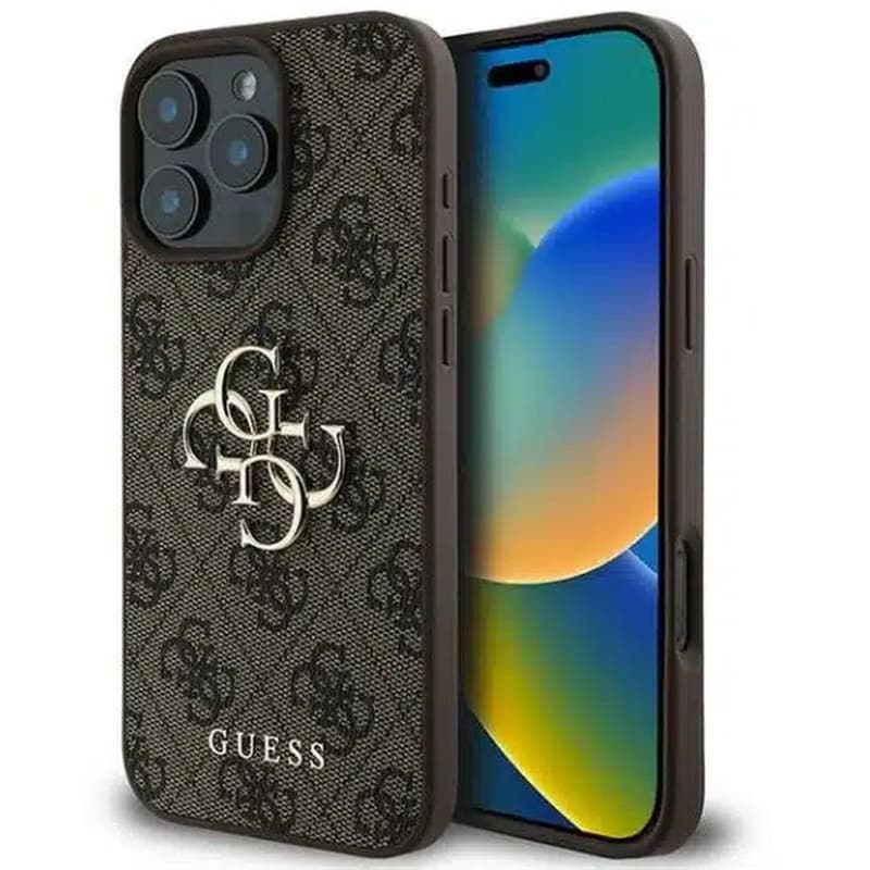 Θήκη Apple iPhone 16 Pro - Guess 4G Logo - Brown