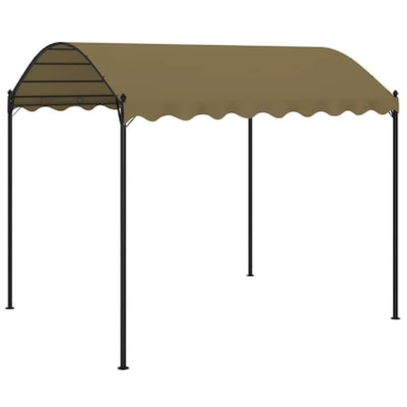 Κιόσκι Vidaxl Ατσάλι 4x3x2.6m - Taupe