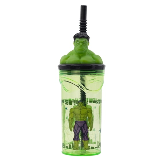 Ποτήρι 3D Stor Hulk Πλαστικό 360 ml - Πράσινο/Μαύρο image 0