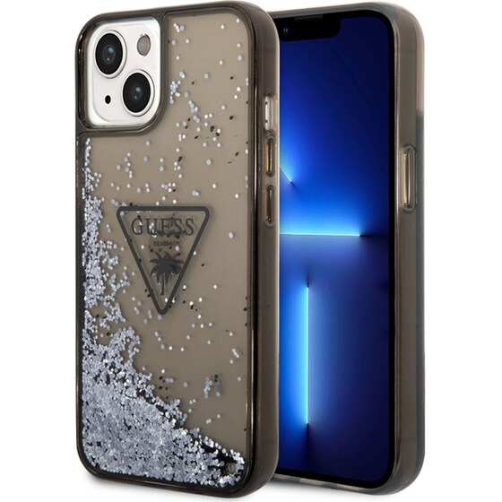 Θήκη Apple iPhone 14 Plus - Guess Triangle Glitter Logo Collection - Μαύρο image 5