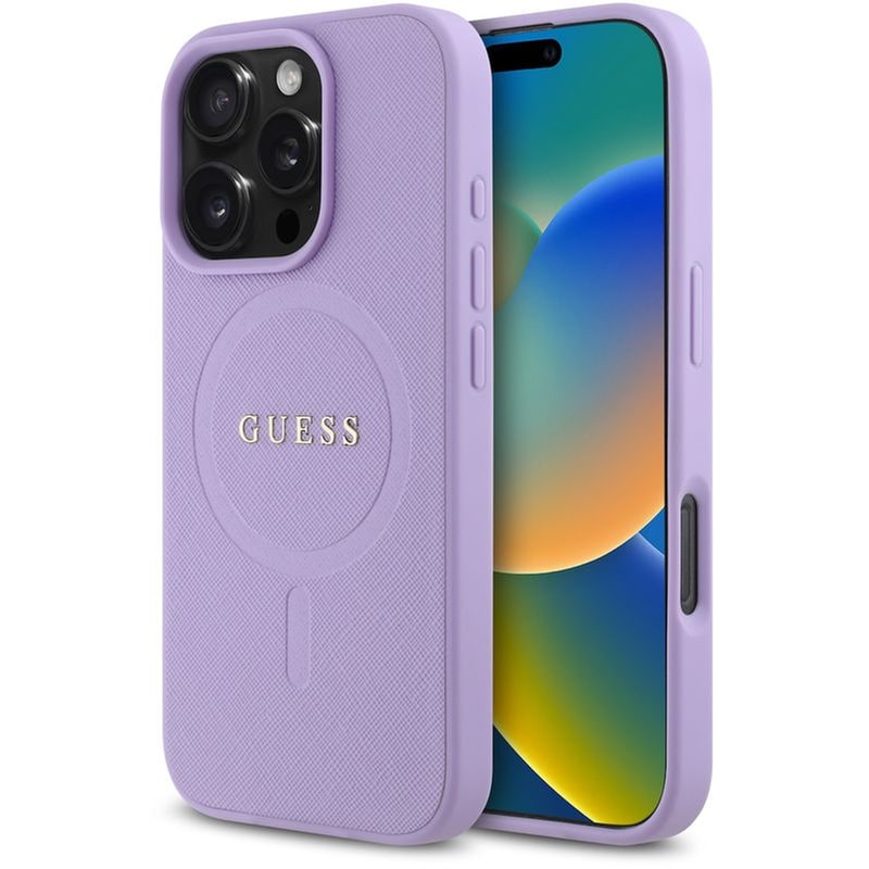 GUESS Θήκη Apple iPhone 16 Pro - Guess Saffiano - Purple