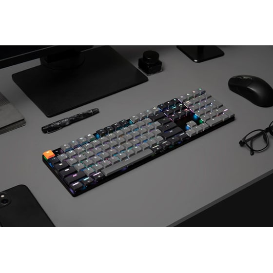 Keychron Keychron K5 V2 Ασύρματο Gaming Μηχανικό Πληκτρολόγιο με Gateron Low Profile Brown διακόπτες και RGB φωτισμό (Αγγλικό US) Καφέ K5X-B3 image 1