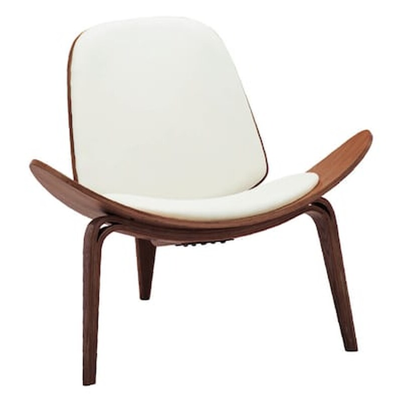 WOODWELL Πολυθρόνα Woodwell από Συνθετικό Δέρμα - Λευκή