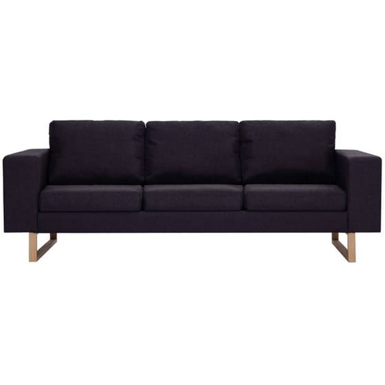 Τριθέσιος Καναπές VidaXL 200x82cm - Μαύρο image 2