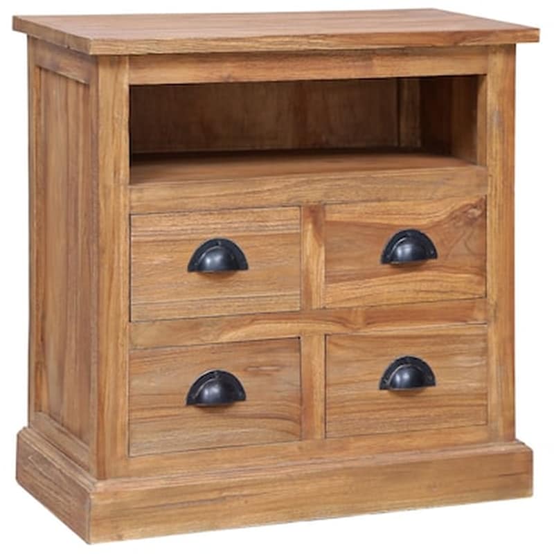 Vidaxl Συρταριέρα Με Ράφι 60 X 30 X 60 Εκ. Από Μασίφ Ξύλο Teak