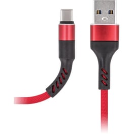 Καλώδιο Φόρτισης Maxlife MXUC-01 USB-Α σε USB-C 1.0m - Red Nylon