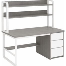 Γραφείο 24Mall 180x150x70cm Λευκό - Γκρι