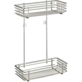 Ραφιέρα Μπάνιου Wenko Μεταλλική Διπλή 25x12x37cm - Ασημί