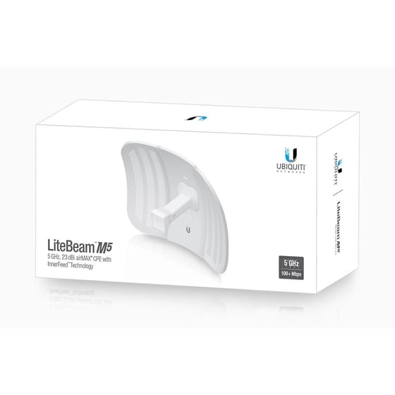 Ubiquiti Litebeam M5 Εξωτερική Κεραία Wifi Παραβολική 23dbi Με Σύνδεση Ethernet 100 Mbit/s - White image 1