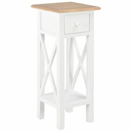 Τραπεζάκι Σαλονιού VidaXL από Ξύλο 27x27x65.5cm - Λευκό