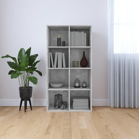 Βιβλιοθήκη VidaXL από  Μοριοσανίδα 66x30x130 cm - Γκρι image 2