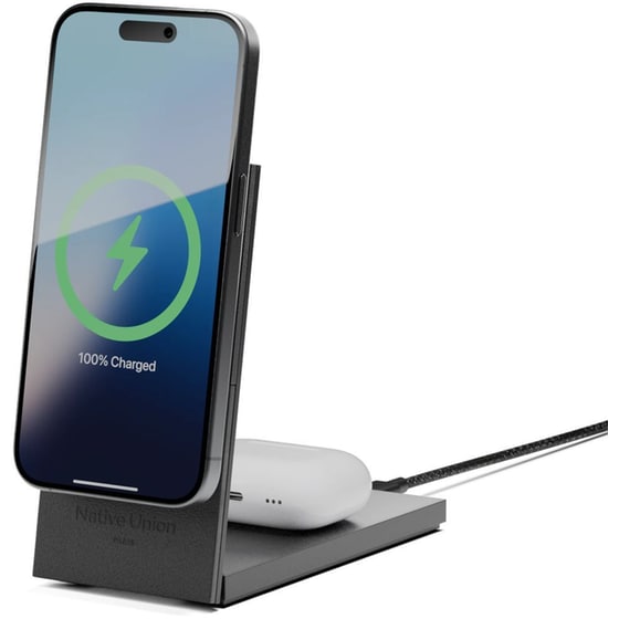 Ασύρματος Φορτιστής Native Union Rise 2-in-1 Magnetic Wireless Charger 15W - Black image 0