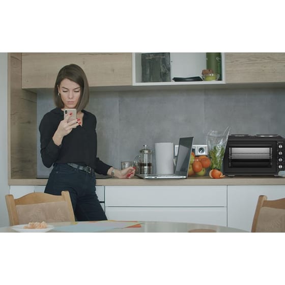 DAVOLINE URBAN CHEF 3702 BL 37 Lt Μαύρο Ηλεκτρικό Κουζινάκι image 1