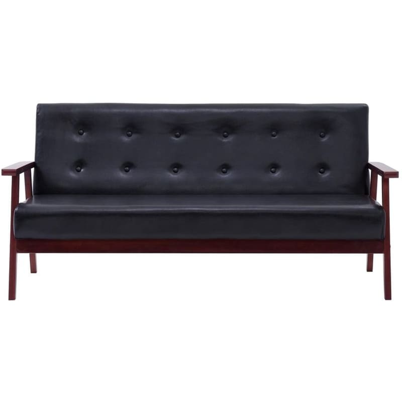 Τριθέσιος Καναπές VidaXL 158x67cm - Μαύρο VIDAXL