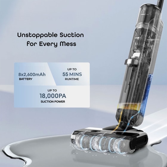 ROHNSON ΜΑΜΒΑ Μ30 Wetglide 28.8 V 0.65 L Μαύρο Σκούπα Stick image 3