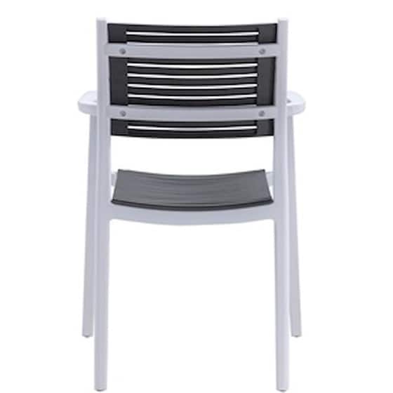 Πολυθρόνα Woodwell Akron Pp C55102 58x54x86cm -  Λευκή/Γκρι image 3