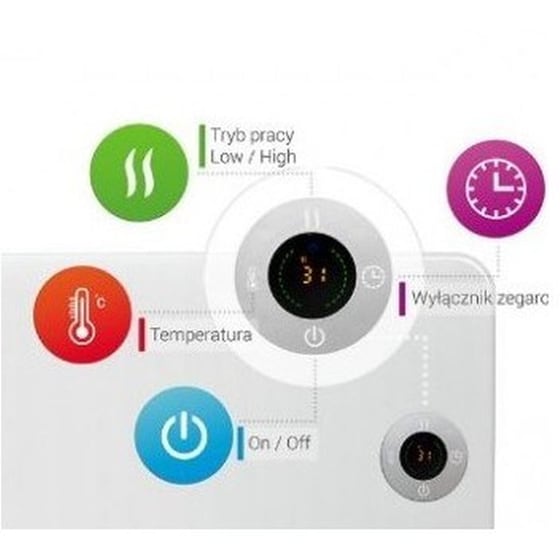 THERMOVAL T19 Με Wi-fi 1000W Θερμοπομπός Λευκός image 2
