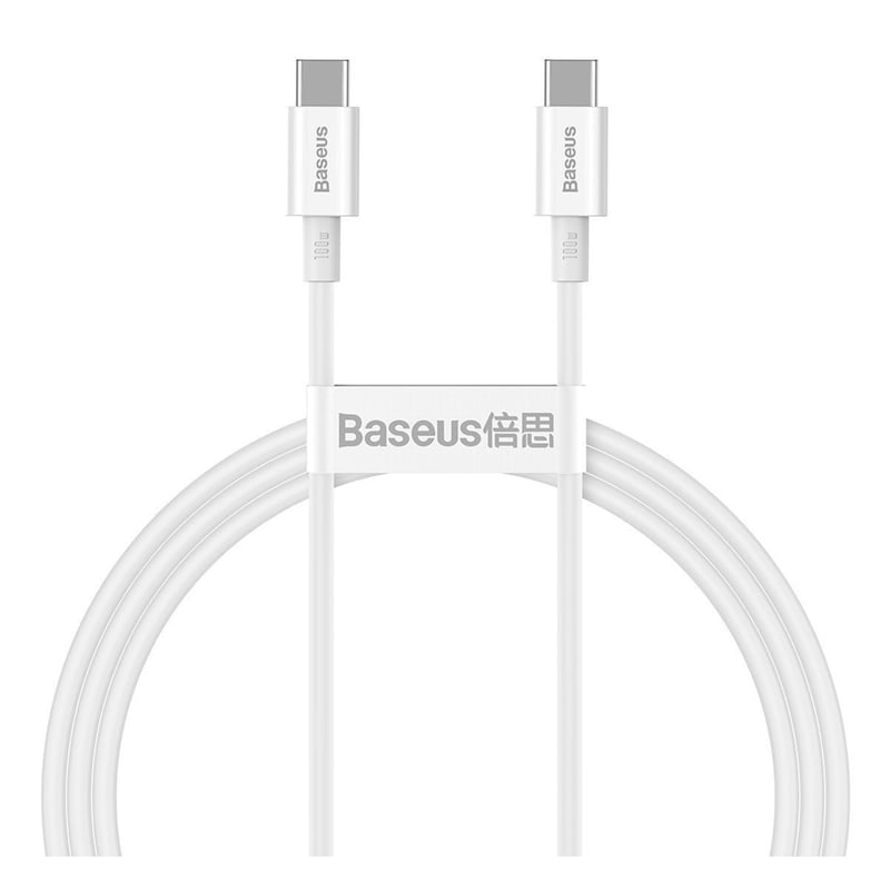 BASEUS Καλώδιο δεδομένων Baseus Superior Series Usb-C To Usb-C 100W 1m - White