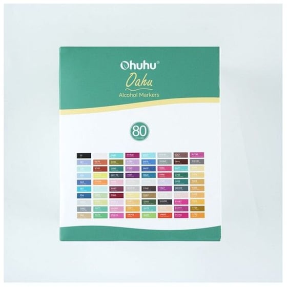 Μαρκαδόροι Σχεδίου Ohuhu Διπλή Μύτη Fine & Chisel (80 Τεμάχια) image 3