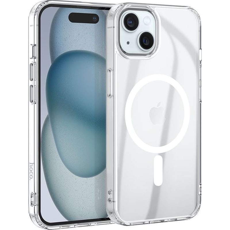 HOCO Θήκη Apple iPhone 15 - Hoco Magnetic Series Airbag Anti-fall - Διάφανο
