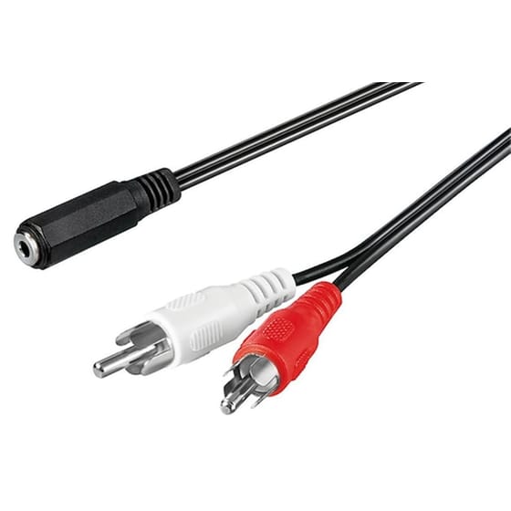 Καλώδιο Ήχου Goobay 50442 RCA male σε 3.5mm Jack female - 1.4m image 0