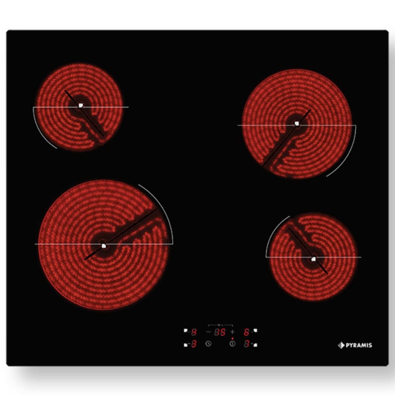 PYRAMIS PHC61410FMB 58 cm Μαύρο Εστία Κεραμική Αυτόνομη φωτογραφία