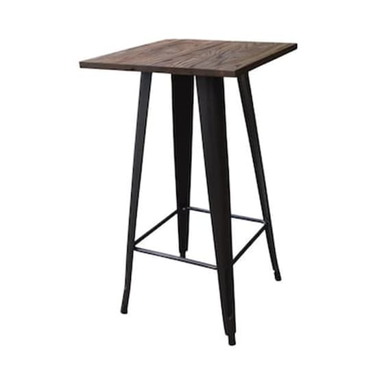 Τραπέζι Μπαρ 60x60 Μεταλλικό Antique Black C10089 image 0