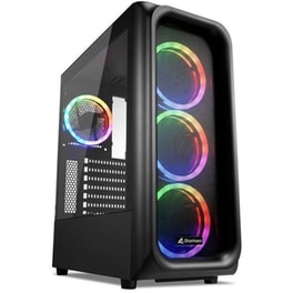 Κουτί Desktop Sharkoon TK5M RGB Gaming Full Tower - Μαύρο