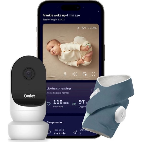 Σετ Baby Monitor Κάμερας & Ήχου Owlet Dream Duo Κάλτσα Owlet Dream (Μπλε) & Owlet Cam 2 image 0
