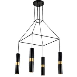 Φωτιστικό Οροφής Πολύφωτο Aca Da Vinci Hm854p56bk Μεταλλικό - Μαύρο/Χρυσό