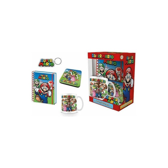 Σετ Κούπα με Μπρελόκ & Σημειωματάριο Pyramid Nintendo Super Mario Κεραμική 320 ml - Mario image 1