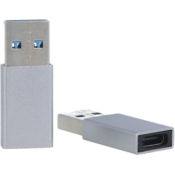 Αντάπτορας Tune Essential USB-A σε USB-C - Σετ 2 τμχ - Ασημί image 1
