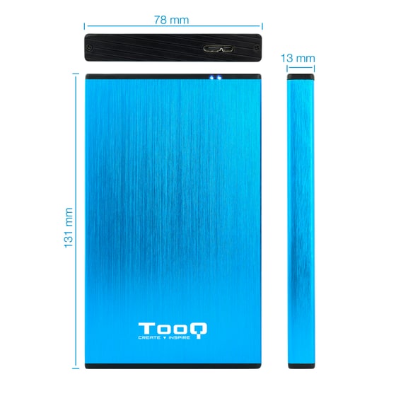 Tooq TQE-2527L Θήκη Σκληρού Δίσκου 2,5" SATA Σύνδεση USB 3.0 image 3