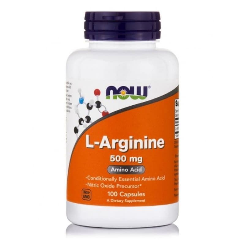 NOW Αμινοξύ Now L-arginine 500mg - 100 κάψουλες