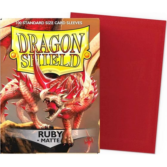 Dragon Shield Standard Size Matte Sleeves Ruby (100 Sleeves) image 2