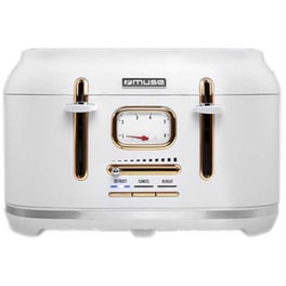 MUSE MS-131 W 4 Θέσεων 1800W Λευκό Φρυγανιέρα