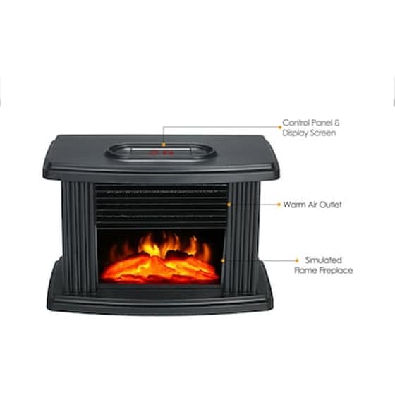 Αερόθερμο Πρίζας OEM Flame Heater 1000W image 2