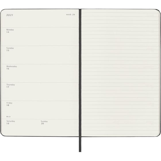 Ημερολόγιο Εβδομαδιαίο Moleskine 2025 12M Large Black Hard image 4
