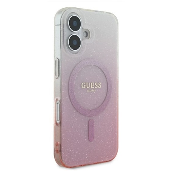 Θήκη Apple Iphone 16 - Guess Glitter Gradient with Magsafe Ροζ image 2